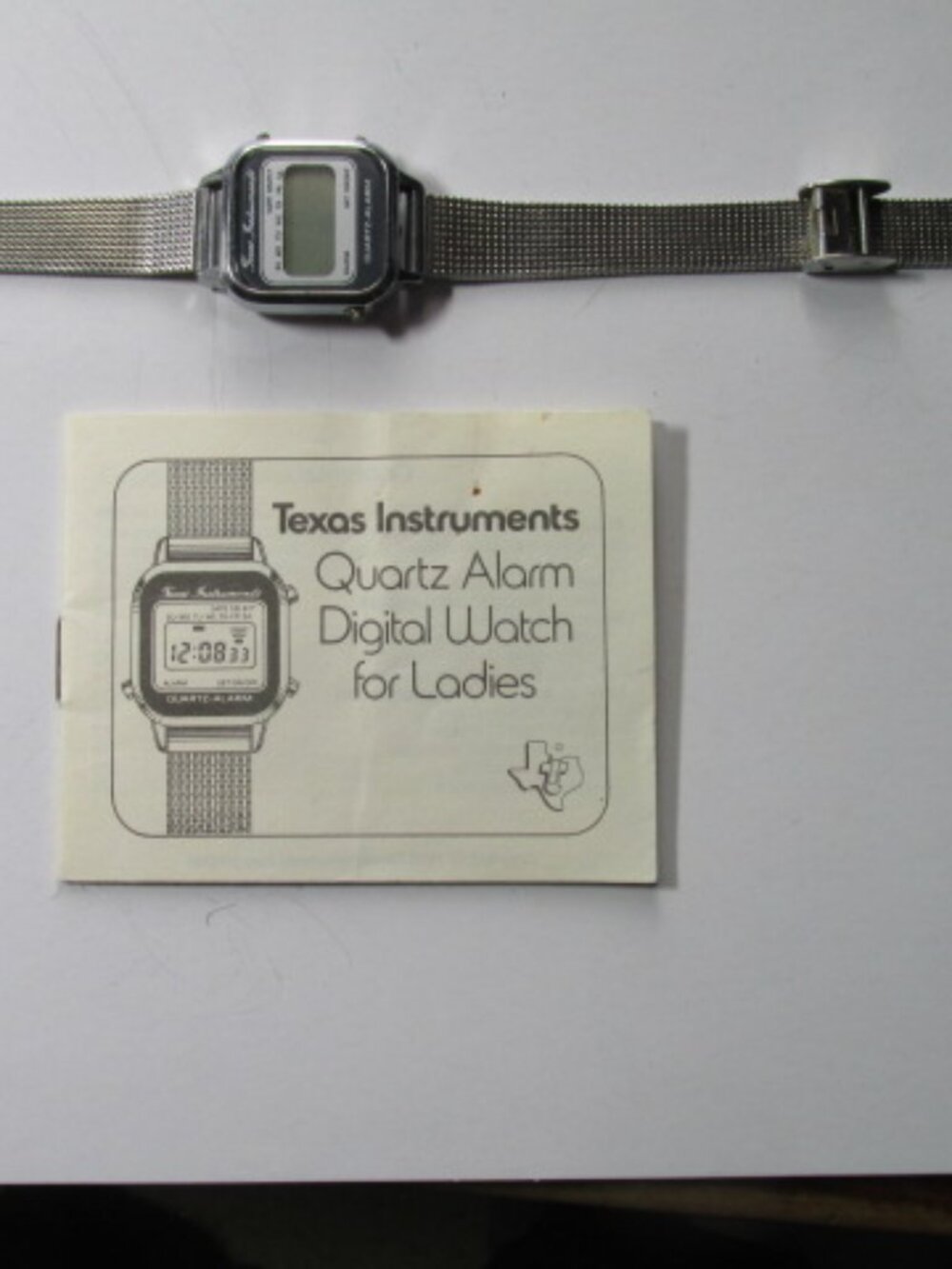 Vintage Texas Instrument Women's digital watch 1980s with original manual